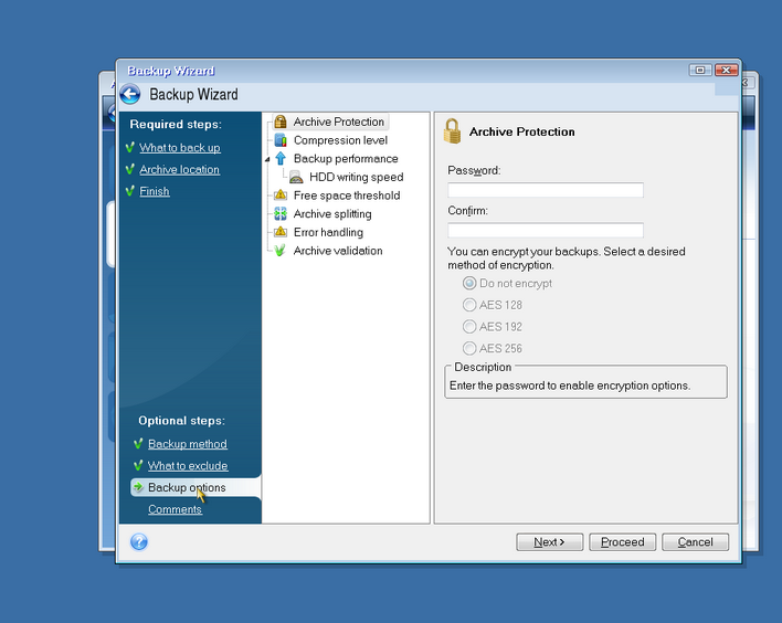 acronis true image compression rate